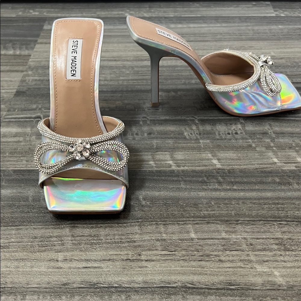Steve Madden iridescent embellished heels 8.5